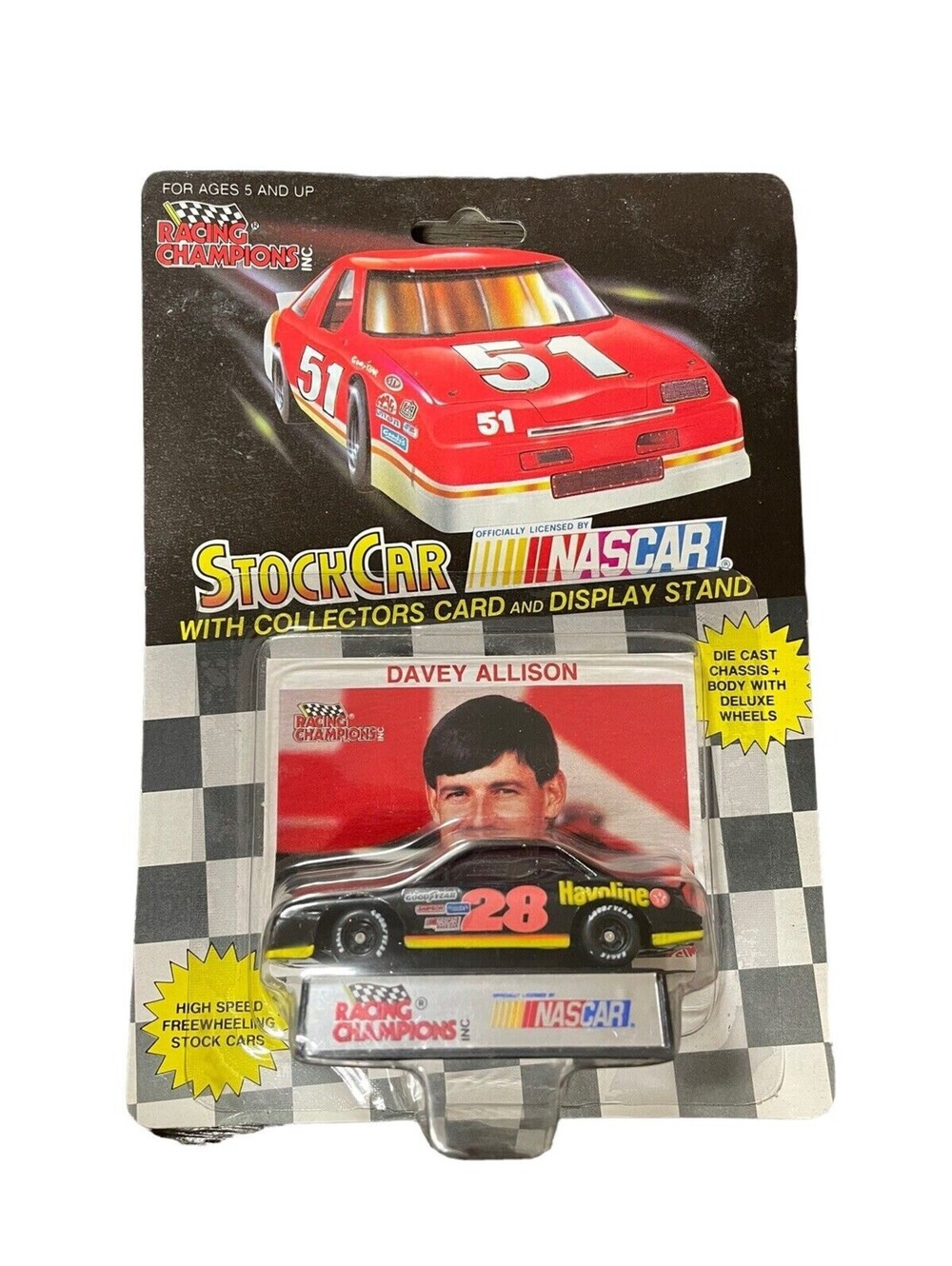 Davey Allison 1992 Racing Champions NASCAR Stock Car #28 1/64 Diecast